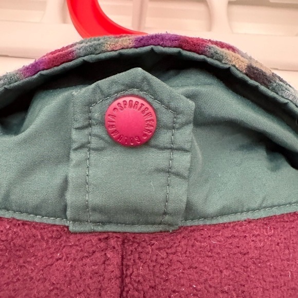 COLUMBIA Purple and Green Full Zip Long Sleeves Fleece Pullover in XL - Picture 9 of 14